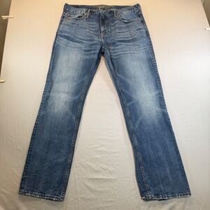 American Eagle Outfitters Mens Blue Straight Leg Jeans Medium Wash 36x34
